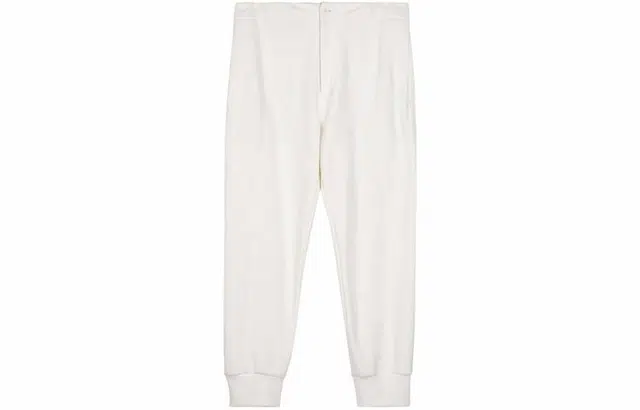 速写 纯色束脚棉质九分休闲裤 男女同款