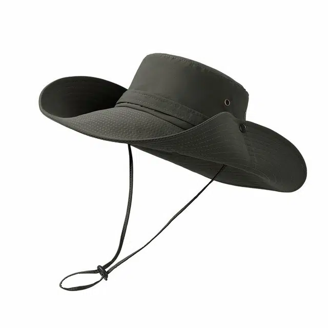 南极人 大帽檐西部牛仔帽子山系户外登山帽钓鱼露营徒步速干防泼水渔夫帽透气遮阳帽 轻薄款 防晒帽 男女同款情侣款