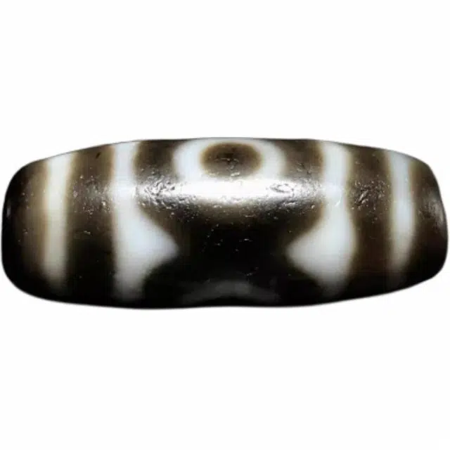 灵运宝 #转运招财莲花三眼天珠老矿风化油润包浆老料器磨损到位天然 玛瑙 吊坠 男女同款情侣款