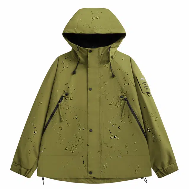 雅鹿  三合一摇粒绒  防水防风防紫外线透气耐磨冲锋衣 男女同款 军绿色