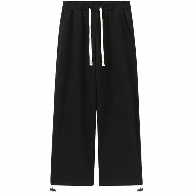 星际者 纯色抽绳宽松直筒裤针织运动裤 男女同款