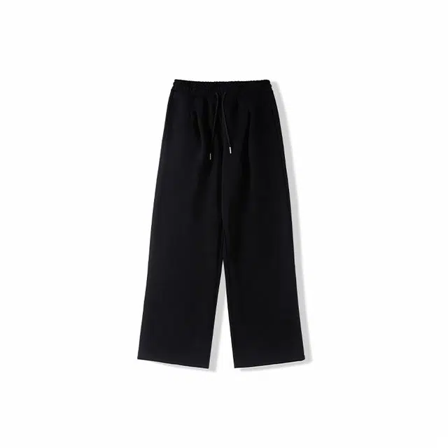 我是大卫 纯色直筒阔腿宽松休闲裤 男女同款