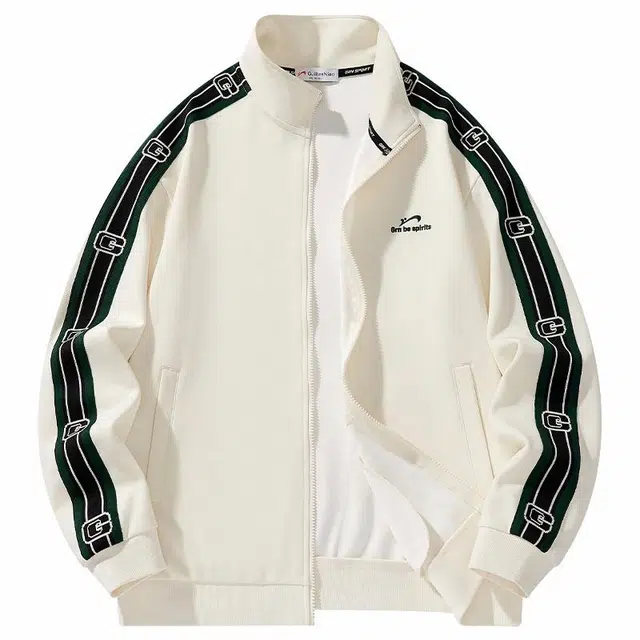 贵人鸟 春秋季 撞色织带休闲百搭立领防风开衫拉链卫衣 男女同款