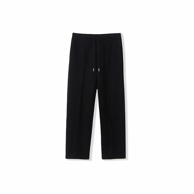 我是大卫 纯色简约垂感阔腿抽绳直筒休闲裤 男女同款