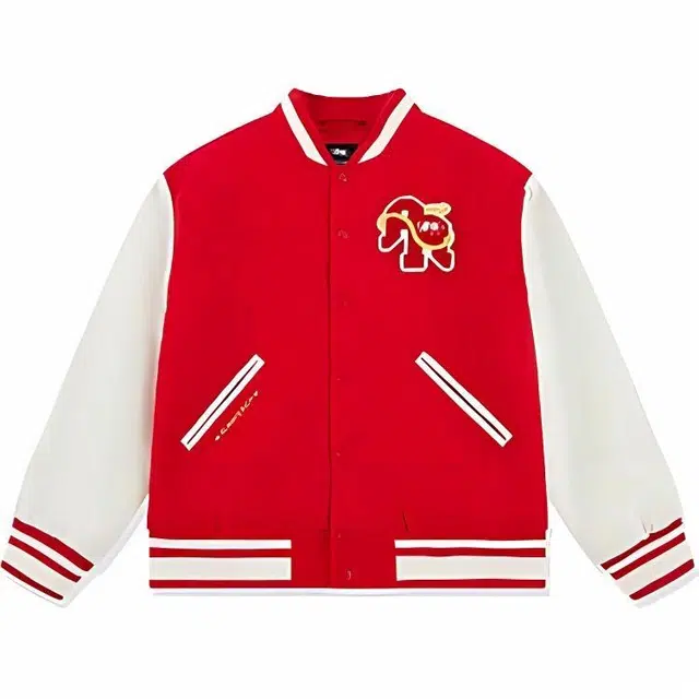 乔丹  运动生活系列 休闲简约拼色棒球服 男款 锦鲤红/乔丹白