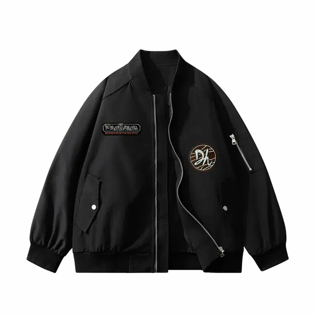 敦煌博物馆 美式复古飞行员工装军旅棒球夹克外套 男女同款