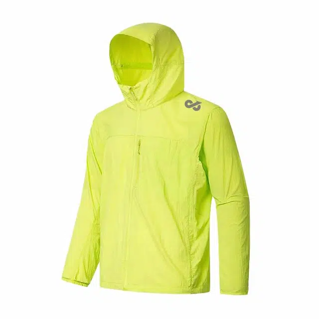 派燃烧 户外防晒跑步运动纯色风衣 男女同款 荧光绿