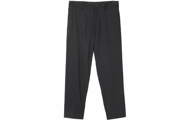 速写 条纹拉链直筒宽松休闲裤 男女同款