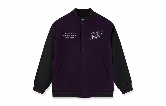 乔丹  拼色字母单排扣舒适透气百搭休闲棒球服 男女同款 黑加仑紫/黑色