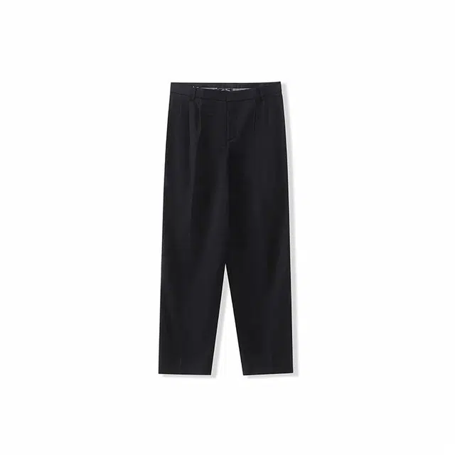 我是大卫 基础纯色垂坠感拖地直筒休闲裤 男女同款