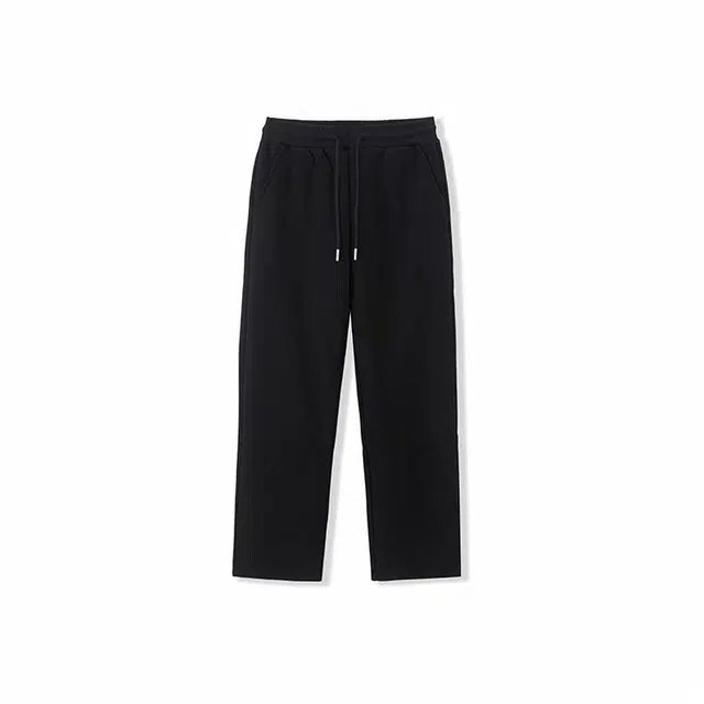 我是大卫 纯色简约保暖加厚阔腿宽松休闲裤 男女同款