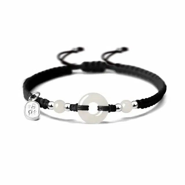 希遇 顺遂平安 简约高级创意小众设计 温柔凝聚福气优雅精致轻奢日常百搭#好运 合金 手绳 男女同款情侣款