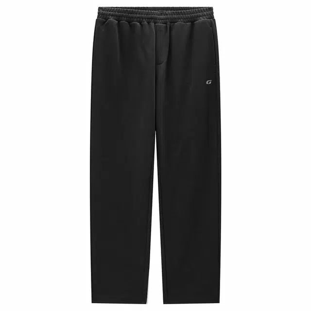 佐丹奴 双面布字母印花松紧腰针织运动裤 男款