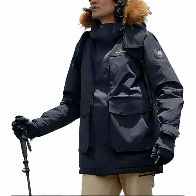 探路者 舒适长袖简约派克服 男款