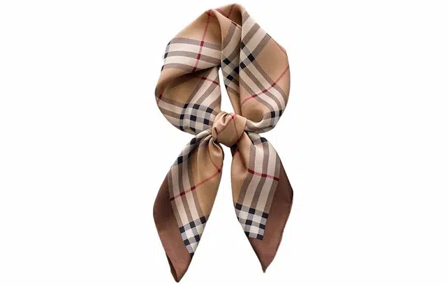 优幽兰 轻奢风高级感格子格纹方巾时尚百搭复古洋气小领巾搭配衬衫职业护颈饰围脖子空姐薄围巾显气质 丝巾 女款