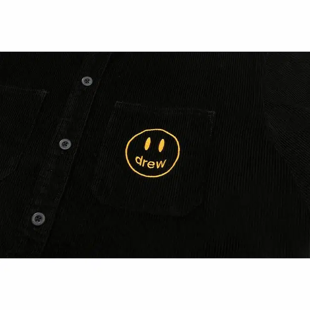 Drew House Corduroy Ss Shirt Black logo
