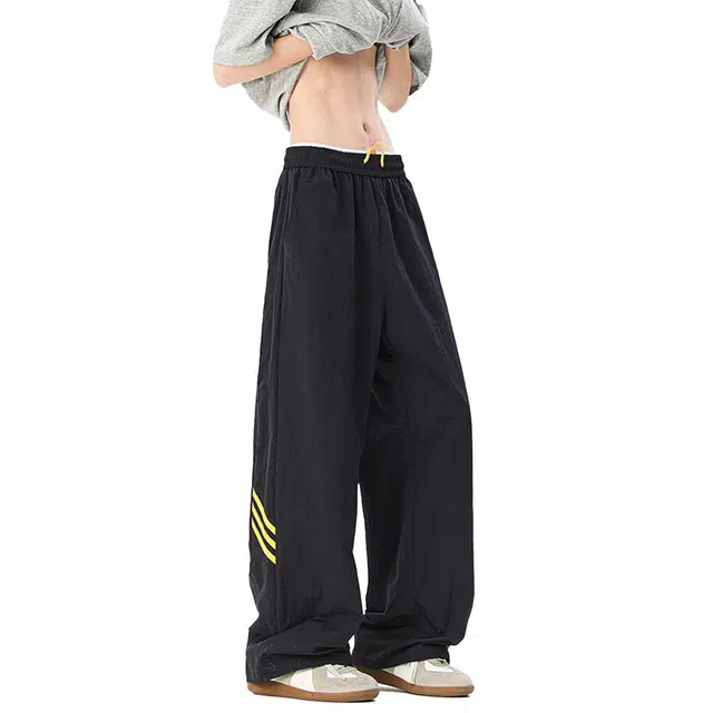 欧路得 美式三条杠伞兵裤子户外运动潮牌宽松凉感透气速干长裤休闲裤 男款