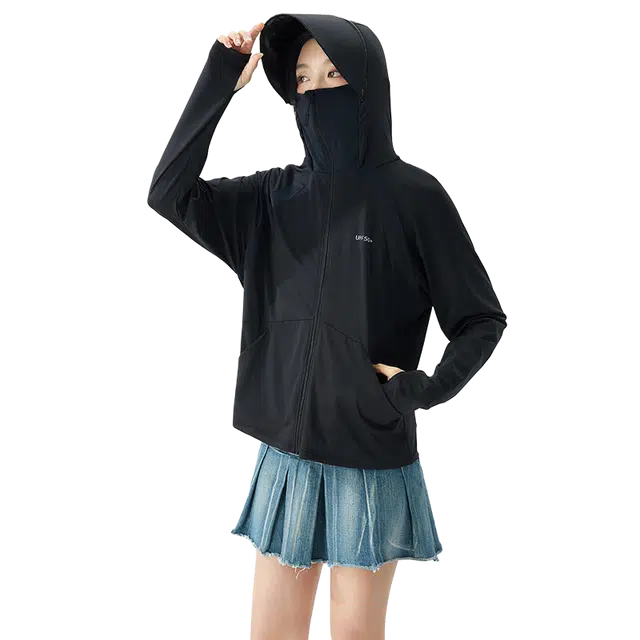 北极绒 透气皮肤衣户外薄款连帽服运动长袖夹克外套 男款