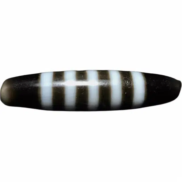 灵运宝 #转运招财线珠天珠皮壳细腻黑白分明老矿风化油润包浆老料器磨损到位天然 玛瑙 吊坠 男女同款情侣款