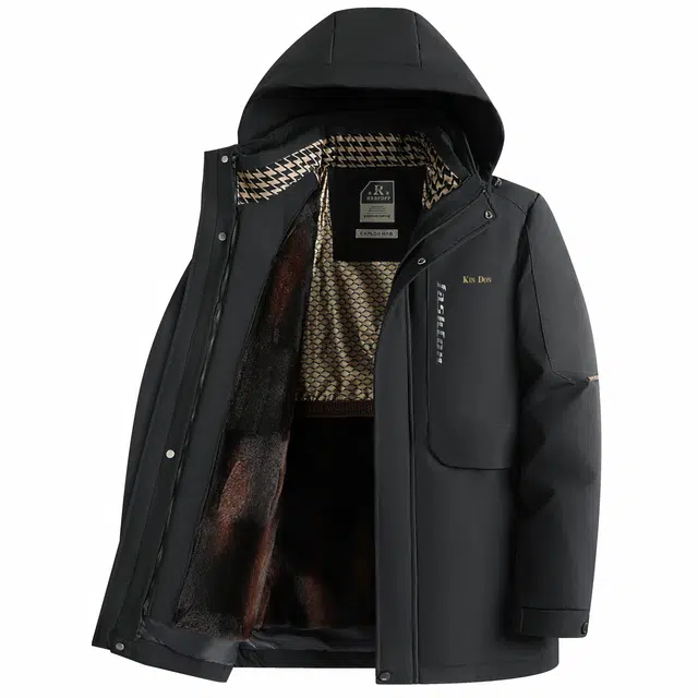 金盾 一衣三穿加绒加厚保暖可脱卸帽休闲棉服 男款