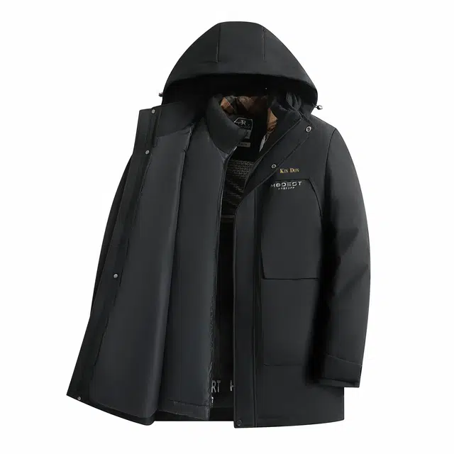 金盾 加绒加厚可拆卸帽御寒保暖棉服 男款