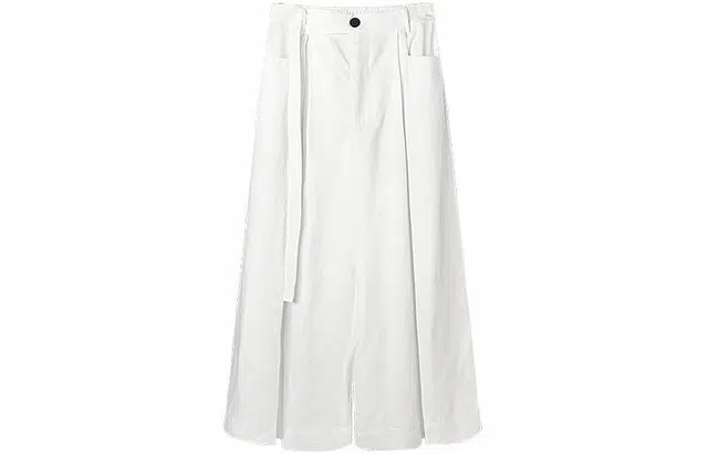 幻象者 纯色原创设计垂感宽松休闲裤 男女同款 白色