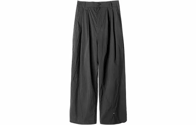 幻象者 纯色阔腿长裤休闲裤 男女同款 黑色