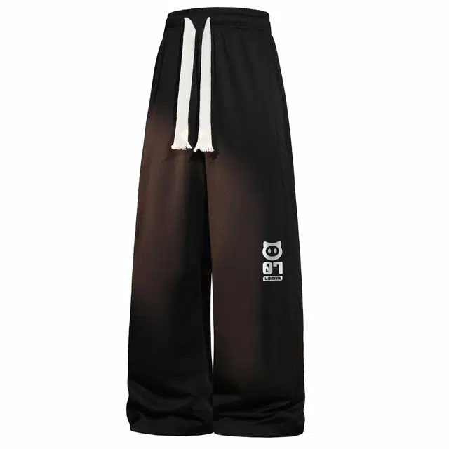 王者荣耀 鲁班七号星空梦想款 内里保暖加绒加厚直筒阔腿长裤宽松百搭亲肤舒适字母印花潮流个性学院风休闲裤 男女同款