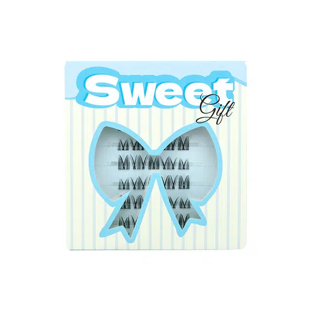 酷乐丝 分段女团漫画假睫毛 胶水款自然纤长款 韩系女团 仿真舒适 根根分明 立体卷翘 可重复使用 新手化妆