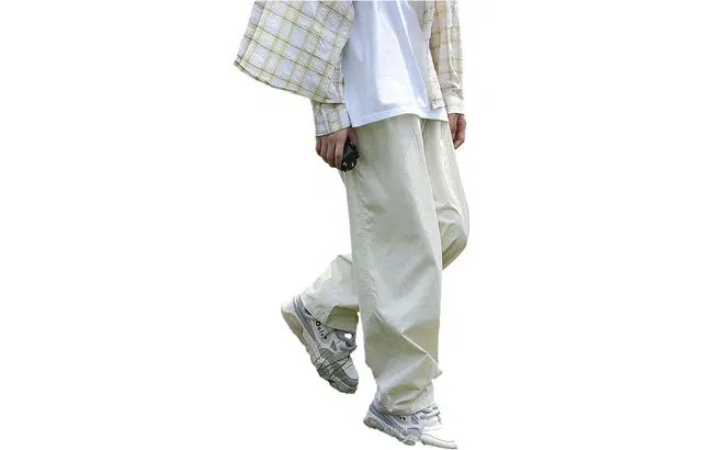 港仔文艺男 日系宽松直筒休闲裤 男款
