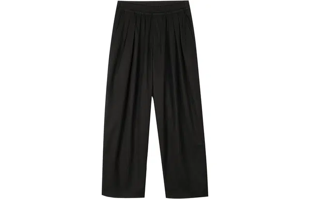 速写 纯色中腰宽松休闲裤 男款 黑色