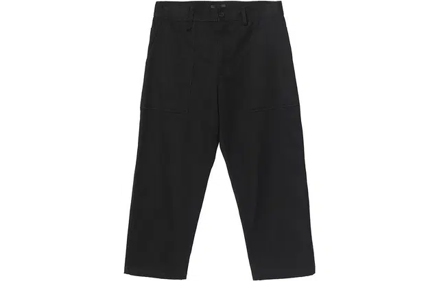 速写 简约休闲中腰直筒八分休闲裤 男款 本黑