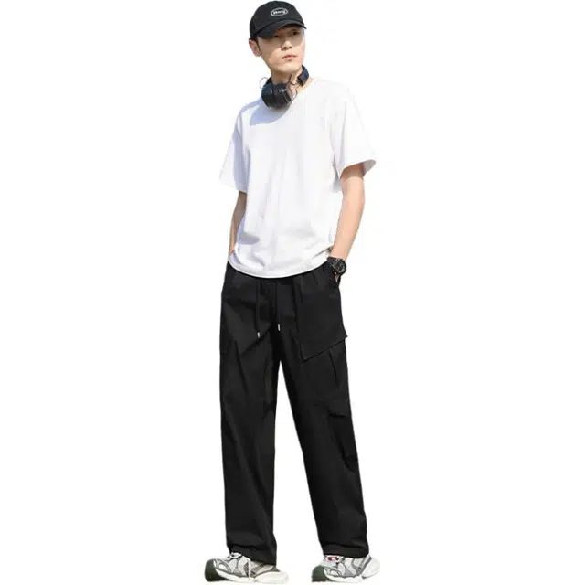 袋鼠 美式复古宽松百搭工装裤 男女同款
