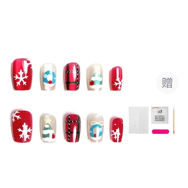 嘉比兔 初雪可拆卸式  穿戴甲 短梯红色裸色 新中式