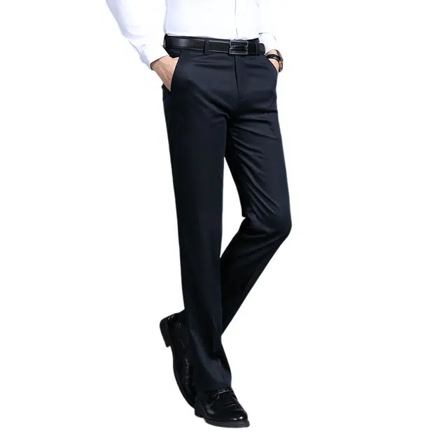 北欧攻略 天丝棉直筒裤 舒适透气有弹力西装裤 男款