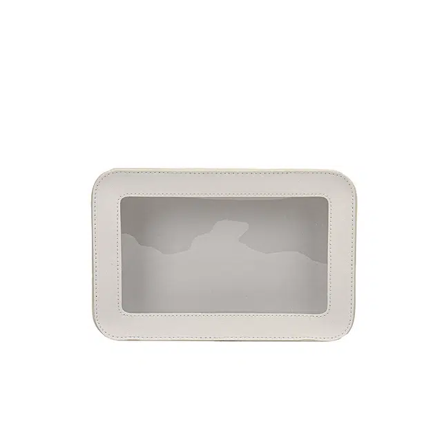 馨枕居 白色简约时尚透明化妆包 高级