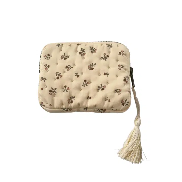 馨枕居 刺绣多功能便携纯棉拉链化妆包