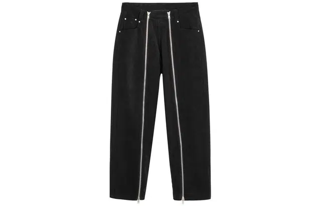 速写 纯色中腰直筒休闲裤 男款