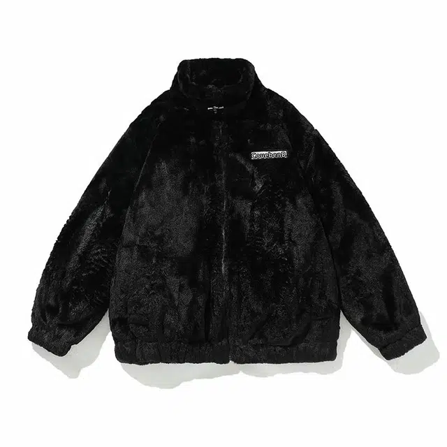 极限涡轮 美式复古加厚时尚休闲字母刺绣立领个性百搭棉服 男女同款