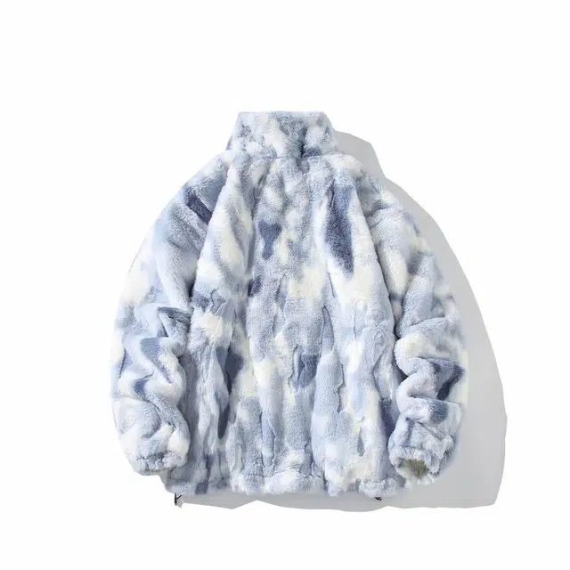 极限涡轮 港风复古街头大码绣花毛绒内里加厚舒适保暖御寒立领慵懒棉服 男女同款