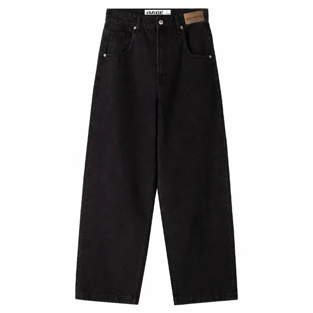八哥 简约基础款水洗做旧美式巴黎中腰直筒宽松休闲日常通勤柔软不硬纯色无性别百搭弹力牛仔裤 男女同款