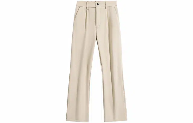 物质公式 美式复古高街纯色基础款宽松中腰垂感阔腿拖地直筒显瘦百搭微喇休闲马吉拉西装裤 男女同款