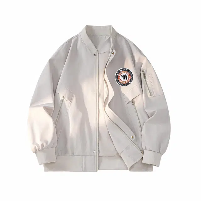 敦煌博物馆 山系户外防水牛津布万针刺绣机能大码飞行员夹克外套 男女同款