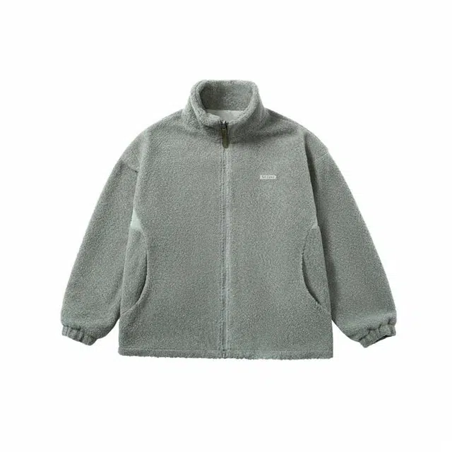 山系 防风户外保暖蒸汽羊羔绒立领棉服 男女同款