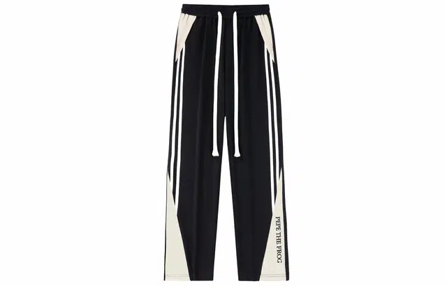 Pepe the Frog Black Straight-Leg Pants