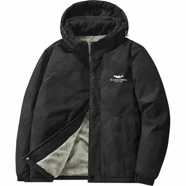 大白鲨 户外山系加绒加厚登山旅行服运动日常青年棉服 男款