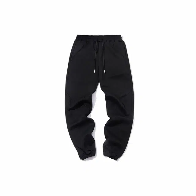 我是大卫 透气简约百搭排汗韩版运动风束脚纯棉休闲裤 男女同款