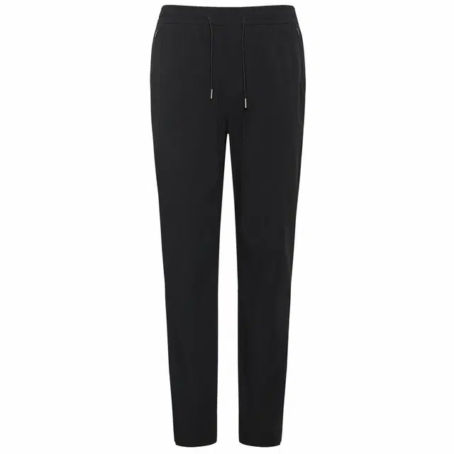 利郎 轻薄款商务纯色运动中腰弹力休闲裤 男款 黑色