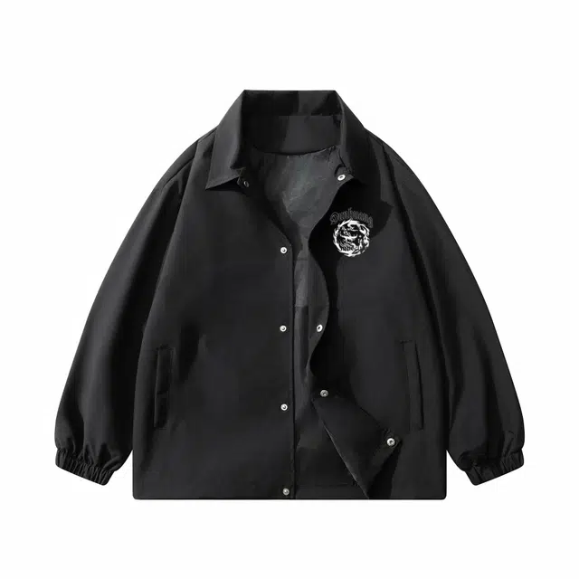 敦煌博物馆 龙年限定 基础纯色印花宽松百搭大码教练夹克外套 男女同款