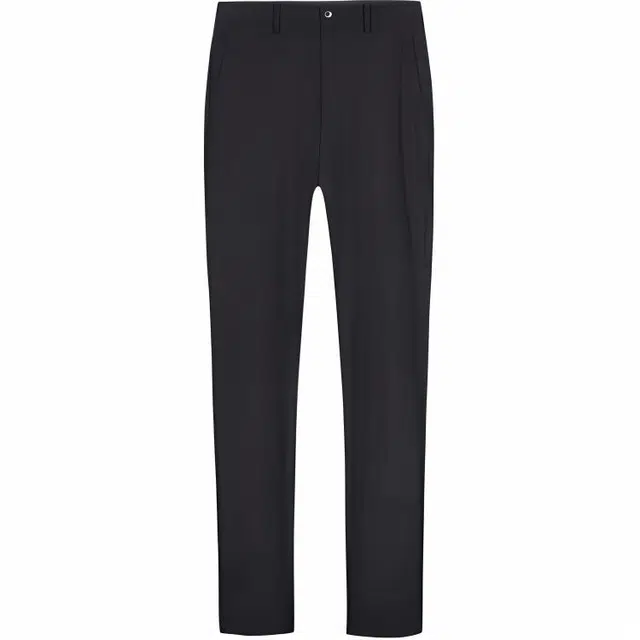 才子 纯色中腰拉链修身微弹直筒西装裤 男款